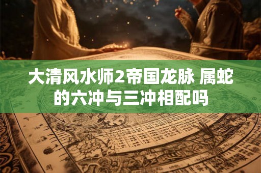 大清风水师2帝国龙脉 属蛇的六冲与三冲相配吗 大清风水师2帝国龙脉 属蛇的六冲与三冲相配吗