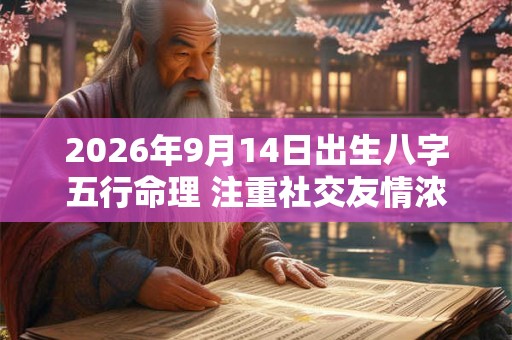 2026年9月14日出生八字五行命理 注重社交友情浓厚 2026年9月14日出生八字五行命理 注重社交友情浓厚