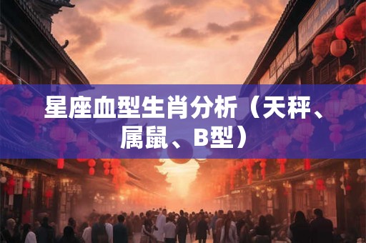 星座血型生肖分析(天秤、属鼠、B型) 星座血型生肖分析(天秤、属鼠、B型)