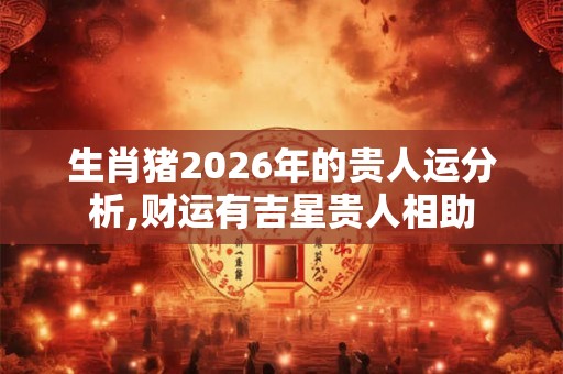 生肖猪2026年的贵人运分析,财运有吉星贵人相助