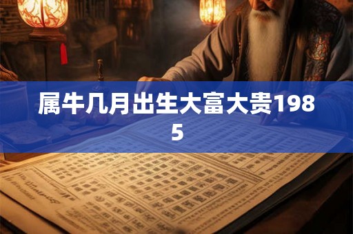 属牛几月出生大富大贵1985 属牛几月出生大富大贵1985
