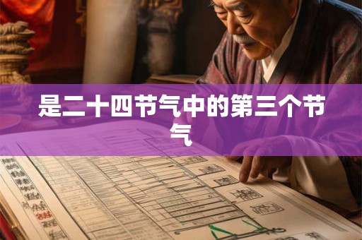 是二十四节气中的第三个节气