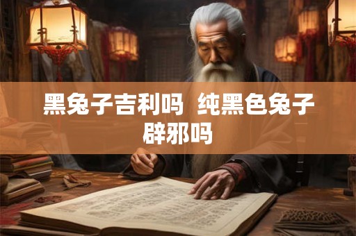 黑兔子吉利吗  纯黑色兔子辟邪吗