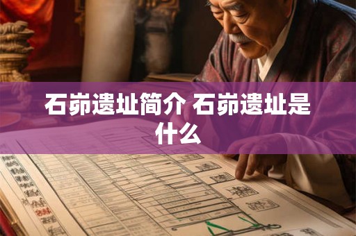 石峁遗址简介 石峁遗址是什么