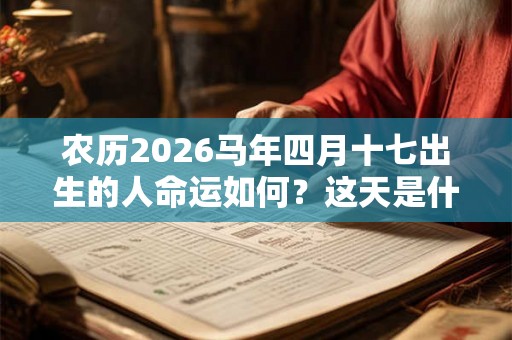 农历2026马年四月十七出生的人命运如何？这天是什么星座？
