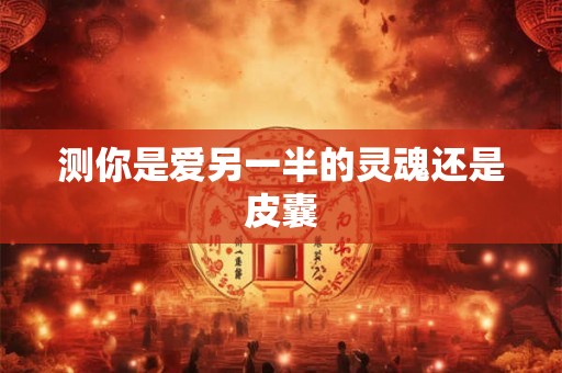 测你是爱另一半的灵魂还是皮囊 测你是爱另一半的灵魂还是皮囊