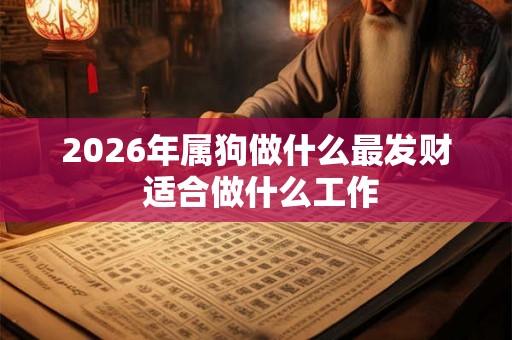 2026年属狗做什么最发财 适合做什么工作