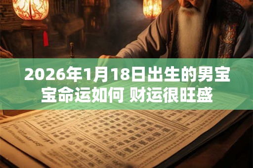 2026年1月18日出生的男宝宝命运如何 财运很旺盛