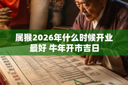 属猴2026年什么时候开业最好 牛年开市吉日