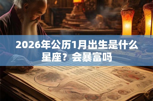 2026年公历1月出生是什么星座？会暴富吗