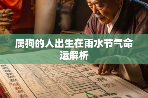 属狗的人出生在雨水节气命运解析 属狗的人出生在雨水节气命运解析