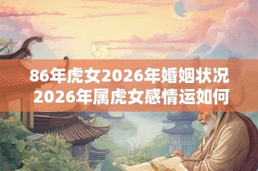 86年虎女2026年婚姻状况 2026年属虎女感情运如何