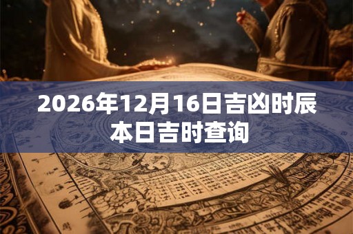 2026年12月16日吉凶时辰 本日吉时查询