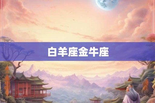 白羊座金牛座