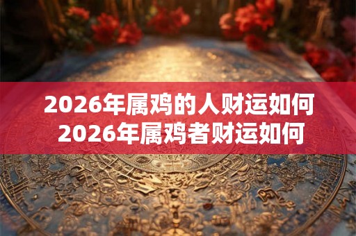 2026年属鸡的人财运如何 2026年属鸡者财运如何