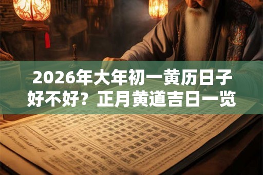 2026年大年初一黄历日子好不好？正月黄道吉日一览表