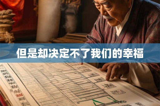 但是却决定不了我们的幸福