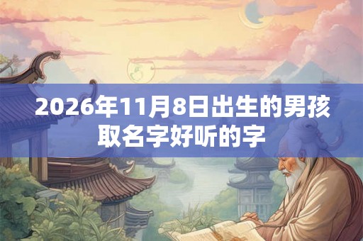 2026年11月8日出生的男孩取名字好听的字