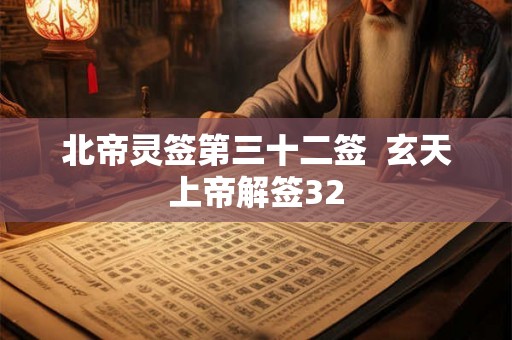 北帝灵签第三十二签  玄天上帝解签32