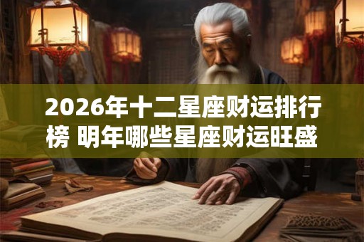 2026年十二星座财运排行榜 明年哪些星座财运旺盛