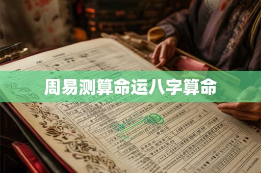 周易测算命运八字算命 周易测算命运八字算命