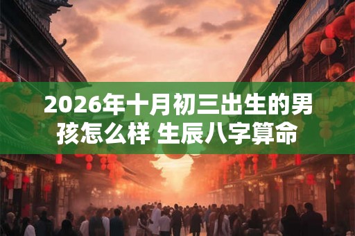 2026年十月初三出生的男孩怎么样 生辰八字算命