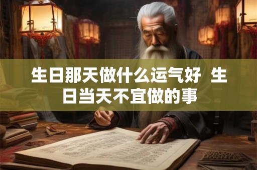 生日那天做什么运气好  生日当天不宜做的事