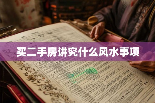 买二手房讲究什么风水事项 买二手房讲究什么风水事项