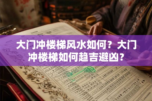 大门冲楼梯风水如何？大门冲楼梯如何趋吉避凶？