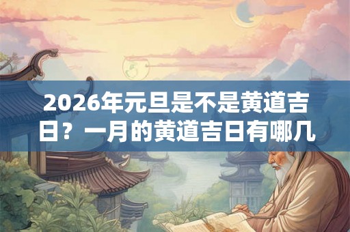 2026年元旦是不是黄道吉日？一月的黄道吉日有哪几天？