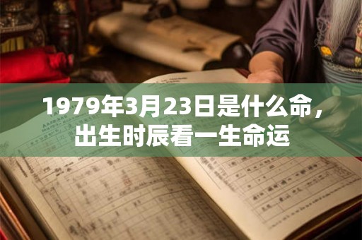 1979年3月23日是什么命，出生时辰看一生命运