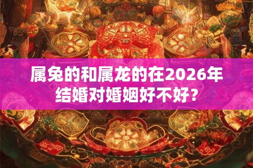 属兔的和属龙的在2026年结婚对婚姻好不好？