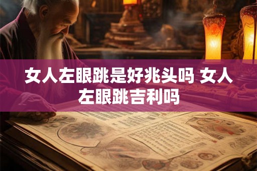 女人左眼跳是好兆头吗 女人左眼跳吉利吗 女人左眼跳是好兆头吗 女人左眼跳吉利吗