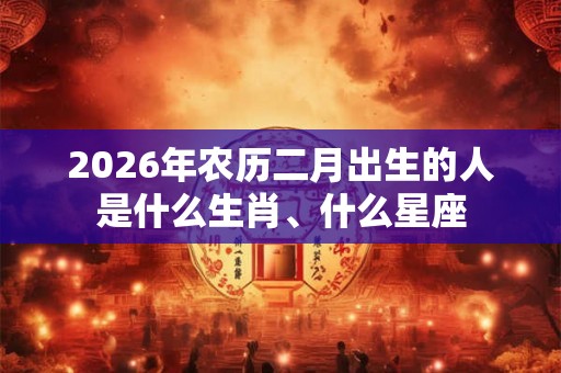 2026年农历二月出生的人是什么生肖、什么星座