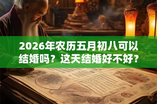 2026年农历五月初八可以结婚吗?这天结婚好不好? 2026年农历五月初八可以结婚吗?这天结婚好不好?