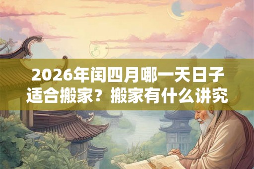 2026年闰四月哪一天日子适合搬家?搬家有什么讲究和忌讳? 2026年闰四月哪一天日子适合搬家?搬家有什么讲究和忌讳?