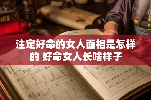 注定好命的女人面相是怎样的 好命女人长啥样子