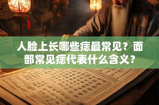 人脸上长哪些痣最常见？面部常见痣代表什么含义？