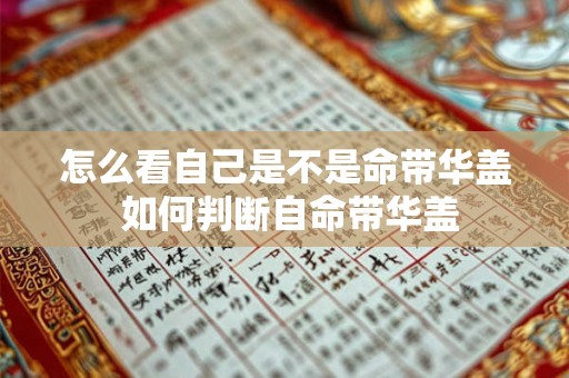 怎么看自己是不是命带华盖 如何判断自命带华盖