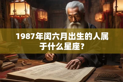 1987年闰六月出生的人属于什么星座？