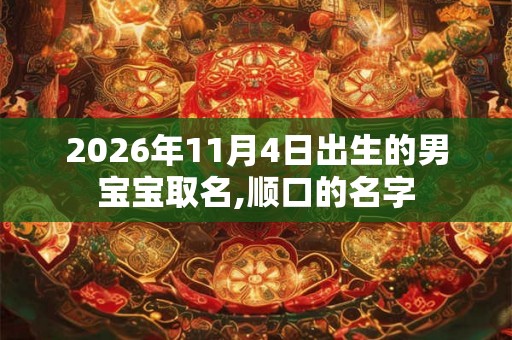 2026年11月4日出生的男宝宝取名,顺口的名字 2026年11月4日出生的男宝宝取名,顺口的名字