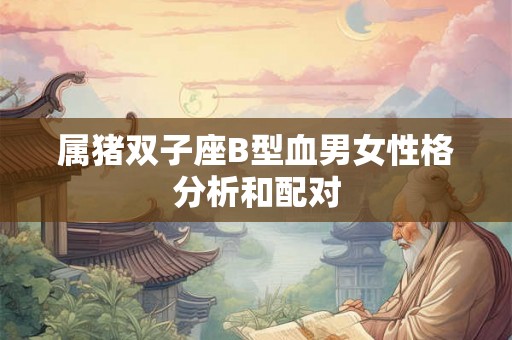 属猪双子座B型血男女性格分析和配对 属猪双子座B型血男女性格分析和配对