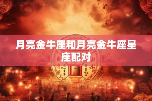 月亮金牛座和月亮金牛座星座配对