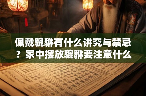 佩戴貔貅有什么讲究与禁忌?家中摆放貔貅要注意什么? 佩戴貔貅有什么讲究与禁忌?家中摆放貔貅要注意什么?