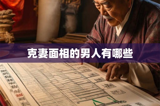 克妻面相的男人有哪些