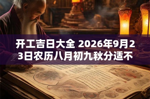 开工吉日大全 2026年9月23日农历八月初九秋分适不适合举行开工仪式 开工吉日大全 2026年9月23日农历八月初九秋分适不适合举行开工仪式