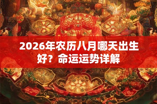 2026年农历八月哪天出生好？命运运势详解
