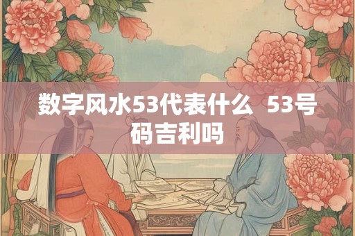 数字风水53代表什么  53号码吉利吗
