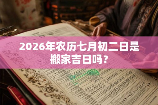 2026年农历七月初二日是搬家吉日吗？