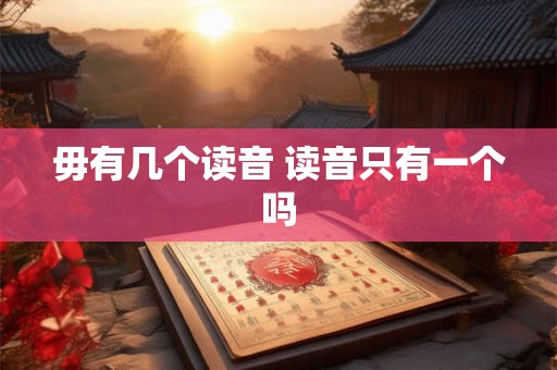 毋有几个读音 读音只有一个吗